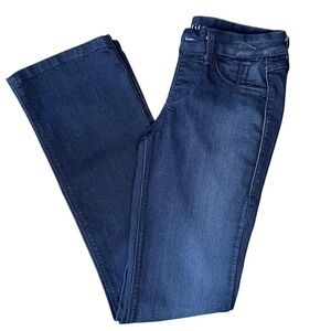 casual dark wash denim bootcut jeans